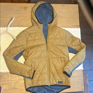 Oakley Tan Quilted Reversible Jacket with Black Trim